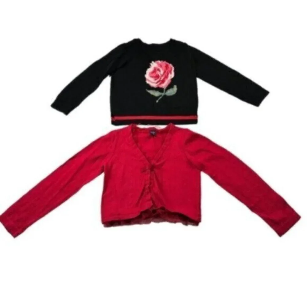 Baby GAP | Kid's Girl Red & Black Sweater Bundle of 2 Size 4T